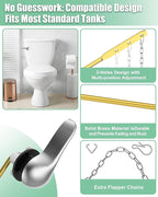 Toilet Flush Handle Replacement Kit: Front Universal Toilet Bowl Replacement Kit, Toilet Repair Kit Inside Tank Chain Flusher Handle Lever Replacement Parts Compatible with American Standard Mansfield