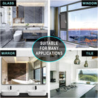 Shower Squeegee for Glass Doors, RICHMIRTH 11" Inch Width Silicone Rubber Blade Squeegee Window Cleaner Tool Squeegee for Shower Glass Doors Bathroom Mirror Car Window Tile - Gray