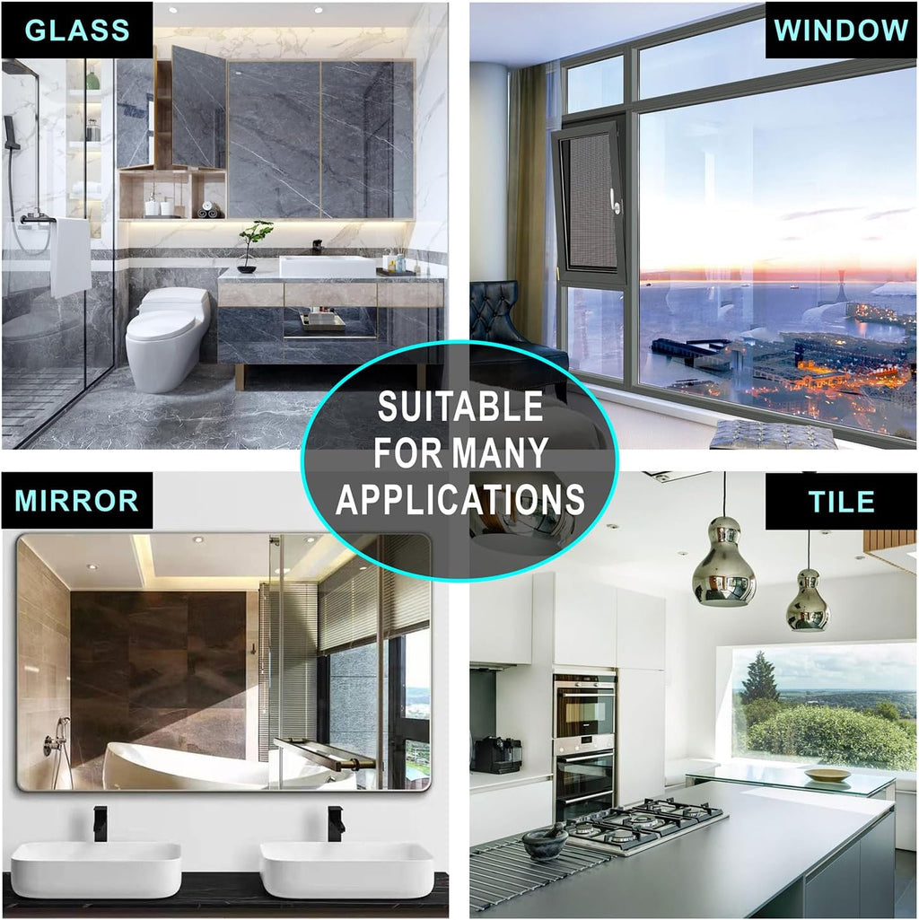 RICHMIRTH Silicone Rubber Blade Shower Squeegee 9" in Width Window & Car Squeegee for Shower, Glass, Window