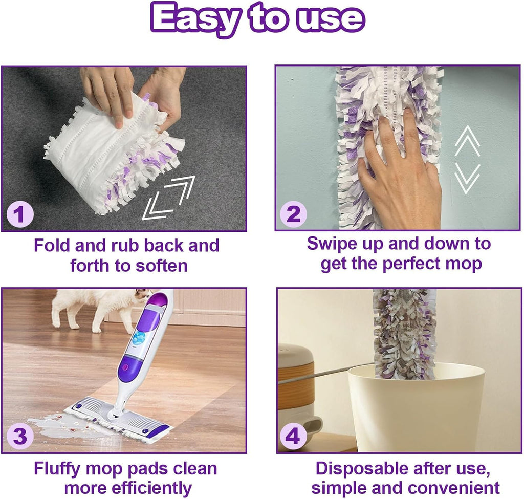 22 Count Disposable Power Mop Refills Compatible with Swiffer PowerMop Multi-Surface Floor Mop and Swiffer PowerMop Wood Mop, Power Mop Pads for Floor