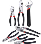 FASTPRO 7-Piece Utility Pliers and Wrench Set, Includes 8" Adjustable Wrench, 8" Groove Joint, 8" & 6" Slip Joint, 6" Long Nose, 6" Diagonal and 6" Linesman Pliers, Dipped Handle