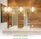 ASD LED 18" Vanity Flush Mount Light Fixture, Linear Bathroom Lighting Bar | 3CCT, Dimmable, Energy Star, ETL Listed | 20W 1650LM 3000-5000K 120V | Long Bath Wall Sconce Over Mirror | Nickel, 4 Pack