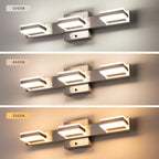 mirrea 20" Brushed Nickel Vanity Lights for Bathroom 3 Light Vanity Lighting Fixtures for Mirror 3 CCT Adjustable LED Vanity Light