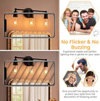 Brightever Warm Light Bulbs 60 Watt Equivalent, 2200K Amber Light Vintage Dimmable LED Edison Bulb, 850LM, 90+CRI, 7W ST58 E26 Bulb, Clear Glass Antique Decorative Lightbulbs for Room, 6-Pack