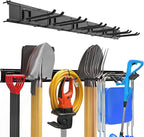 Garage Garden Tool Organizer Wall Mount, Heavy Duty Garage Tool Storage Rack 48 Inches, Max Load 330lb - Shovel, Rake, Folding Chair, Weed Eater Storage
