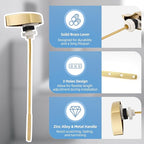 Hibbent Toilet Handle Tank Flush Lever Replacement Compatible with TOTOTHU004-CP Trip Lvr for ST701, CST854, CST884, Side Mount Toilet Tank Flush Lever, Gold