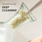 Vigar Zeroline 10.2" Long Bamboo Dish Brush, Ideal Dish Brush for Cups, Wine Glass, Tumbler, Blender Bottles, and Glass Water Bottles for The Kitchen