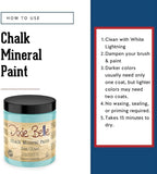 Dixie Belle Paint Company Chalk Finish Furniture Paint - Sea Glass (8oz) - Matte Pastel Blue/Green Chic Chalk Mineral DIY Furniture Paint