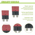 10A DC 12V-14V Auto Reset Circuit Breaker ATC/ATO Low Profile T1 Mini Blade Fuses Breakers for Car Trucks Marine Boat RV Solar and More,2 Pack