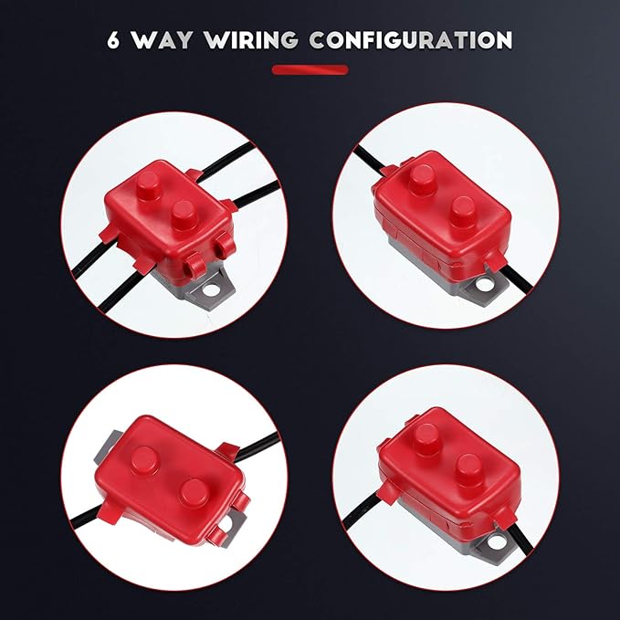 4 Pieces DC 12V - 24V Automatic Reset Circuit Breaker Circuit Breaker with Cover Stud Bolt for Automotive and More (50 Amp)