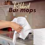 Avalon Towels Ribbed Bar Mop Towels (Value Pack of 60) Size 16"x19" – Absorbent and Durable, Multipurpose Cleaning Rags, Cotton Cleaning Towels, Terry Cloth Rags, Reusable Shop Rags