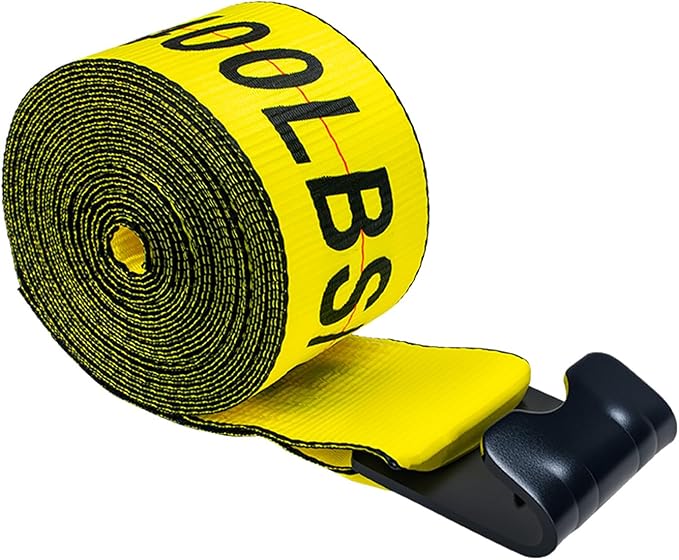 Cargo Straps for Trucks, 4 Inch x 30FT Truck Strap for Flatbed Trailer, Heavy Duty Tie Down w/Flat Hooks WLL# 5400lbs, Tie Down Winch Strap Flatbed Trailer (10 Pack)