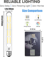 Dimmable T10 LED Edison Bulbs, Neutral White 4000K, 8.9inch Long Tubular Light Bulb, 75 Watt Vintage Long Tube LED Filament Bulb,800lm,E26 Base Led Bulb,Height 225 mm,Pack of 4.