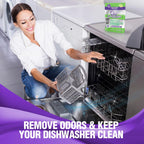 iFLO Dishwasher Cleaner Tablets with iFLObiotic – Deep Cleaning Dishwasher and Deodorizer Tablets to Eliminate Dish Washer Odor, Remove Residue & Freshen Dish Washer Machine Cleaner, 6 Pack