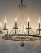 Silicone Dipped Candle Light Bulbs Flicker Flame Replacement Bulbs 1 Watt Country Style Silicone Light Bulbs for Window Candle Lamps Chandeliers, C7/E12 Candelabra Base (12 Pack)