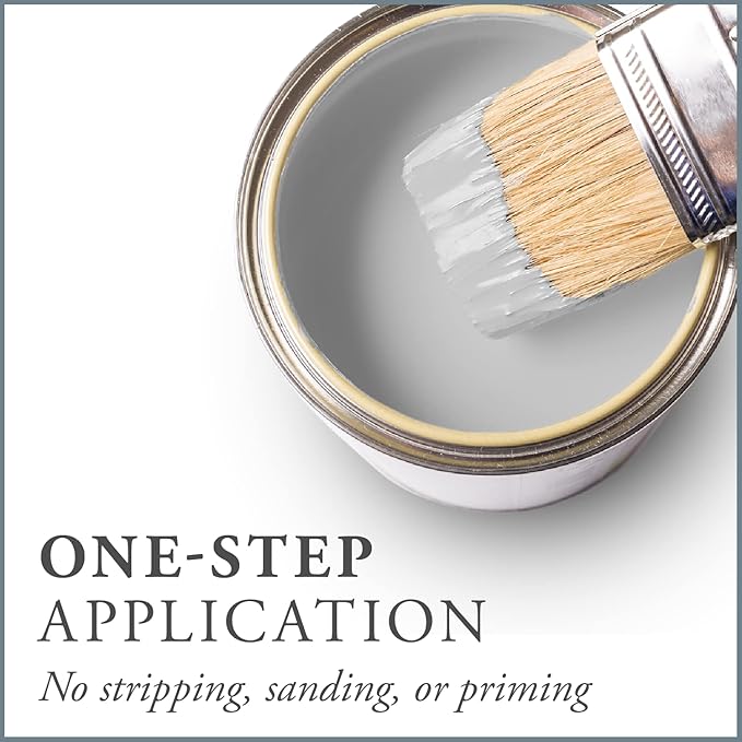 AMY HOWARD AT HOME Chalk-Based One Step Paint for Furniture, Cabinetry, Decor, Finish, and More | No Stripping, Sanding, or Priming | Ultra-Light Base | 32 Ounce | Luxe Gray