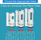 T Tulead Toilet Push Button Valve Replacement Flush Toilet Dual Flush Drain Valve Fit for Drainage Hole Dia. 2.56"-2.75", for Toilet Tank Height 10.24"-11.4"(Small Size)