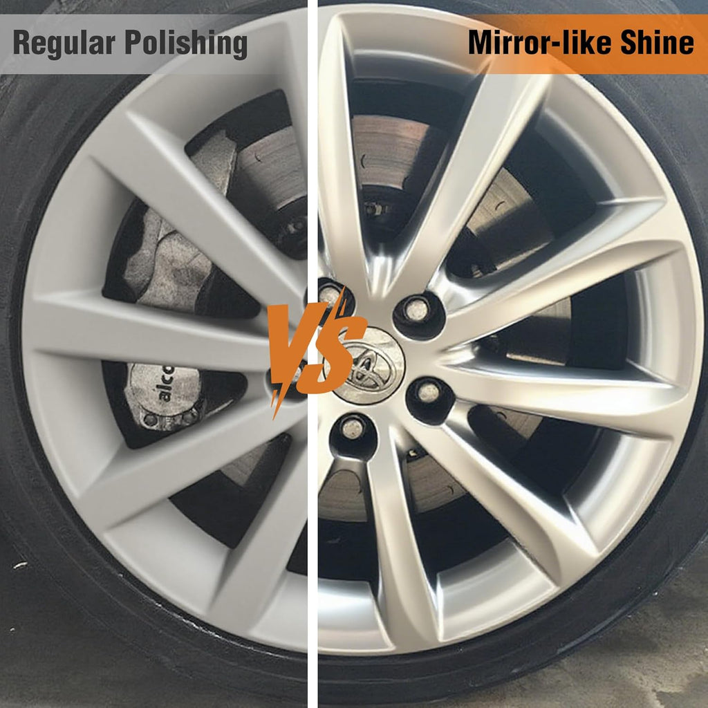 2PCS 8" Airway Buffing Wheel with 5/8" Arbor Flange-Free Hub，Orange Buffing Wheels for Angle Grinder, All-Purpose Polishing Wheels for Aluminum Wheels Stainless Steel and Metal Finishing