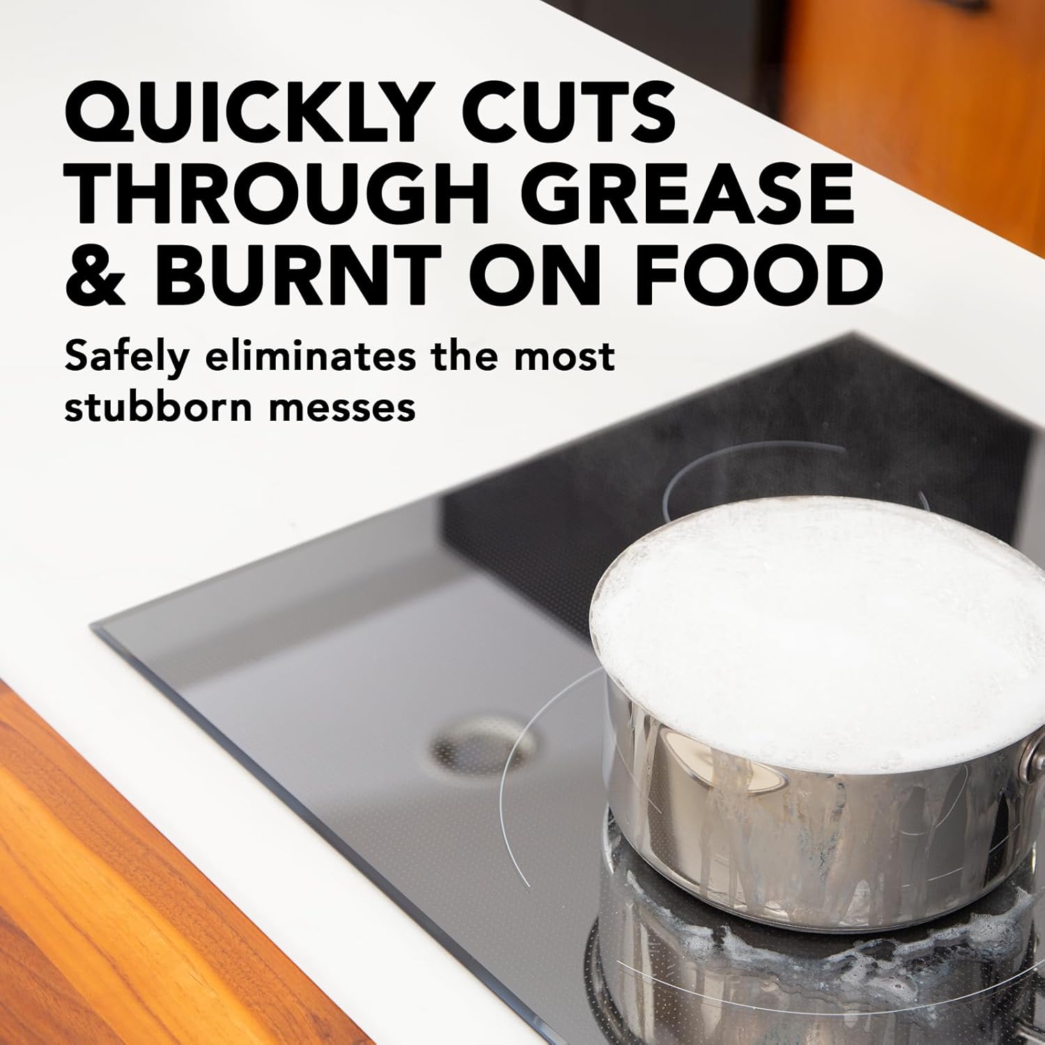 Weiman Ceramic and Glass Cooktop Cleaner - Heavy Duty Cleaner and Polish (10 Ounce Bottle and 3 Scrubbing Pads)