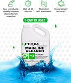 PEQUA INDUSTRIES Main Line Cleaner - Heavy-Duty Main Drain Opener for Drain Pipes, Sewer Lines and Septic Tanks, Dissolves Hairs and Organic Matter, Safe for All Septic Systems (1 Gallon (Pack of 1))