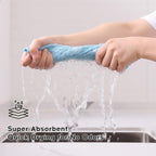 Kitinjoy Microfiber Cleaning Cloth, 12 Pack Soft and No Lint Microfiber Towels Cleaning Supplies, Absorbent Fast Drying Cleaning Rags for Housekeeping, Kitchen, Window, 12 x12 Inches, Light Blue