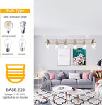 BONLICHT Mid-Century Bathroom Vanity Wall Light with Clear Water Glass, Farmhouse 6 Light Bath Lighting Over Mirror Modern Brushed Nickel Sconce Wall Lamp for Dining Room Dressing Table Vanity Table