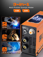 Rubik Mini 160A Stick Welder 110/220V, 3 in 1 Welder Machine MIG/MMA/Lift Tig, Portable ARC Welding Machine with IGBT Inverter, Digital LCD Dispaly Welder. （Not Spool Gun）