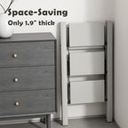 Taranta 3 Step Ladder,Aluminum Lightweight Folding 3 Step Stool with Anti-Slip Wide Pedal,330lbs Capacity Step Ladder for Household,Kitchen,Office - Misty Gray