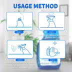 Glass Cleaner Spray, Streak-Free Shine Glass Cleaner, Window Cleaner Spray, Makes Glass Shining and Stunning, for Windows, Mirrors, Indoor and outdoor glass surfaces (2 PCS)