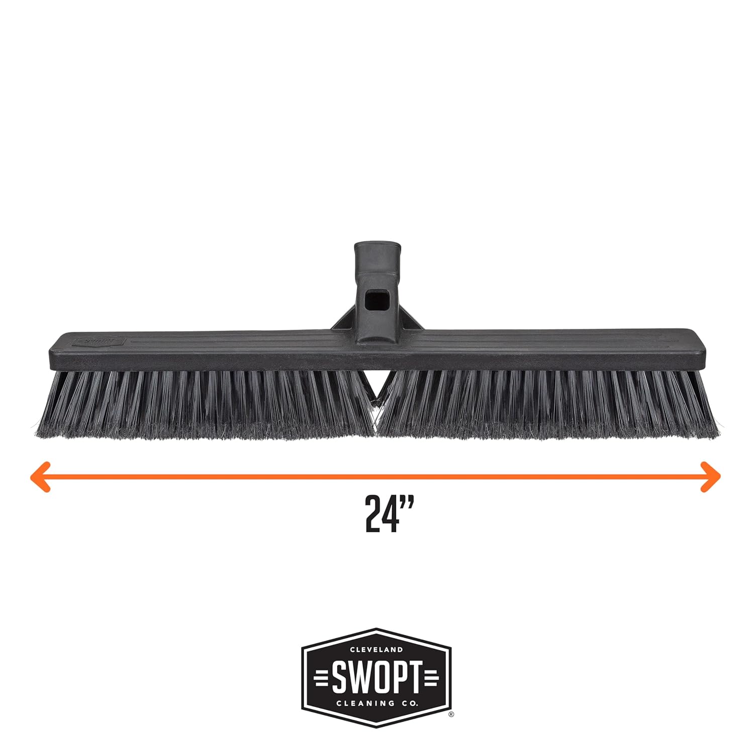 SWOPT 24” Standard Multi-Surface Push Broom Head — Indoor and Outdoor Push Broom — Cleaning Head Interchangeable with All SWOPT Cleaning Products for More Efficient Cleaning and Storage