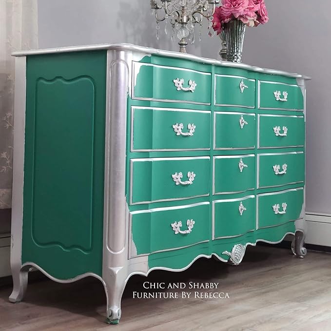 Dixie Belle Paint Company Chalk Finish Furniture Paint - Mermaid Tail (32oz) - Matte Aqua Green Chic Chalk Mineral DIY Furniture Paint