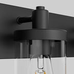 Aipsun Black Vanity Light for Bathroom 3 Light Farmhouse Bathroom Lights Fixtures Over Mirror with Clear Glass Shade(Exclude Bulb)