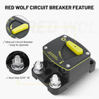 RED WOLF 30A Circuit Breaker DC 12-48V W/Manual Reset Manual Reset for Car Audio RV Marine Boat Truck Trolling Motors Stereo Audio Electronic Battery Solar System
