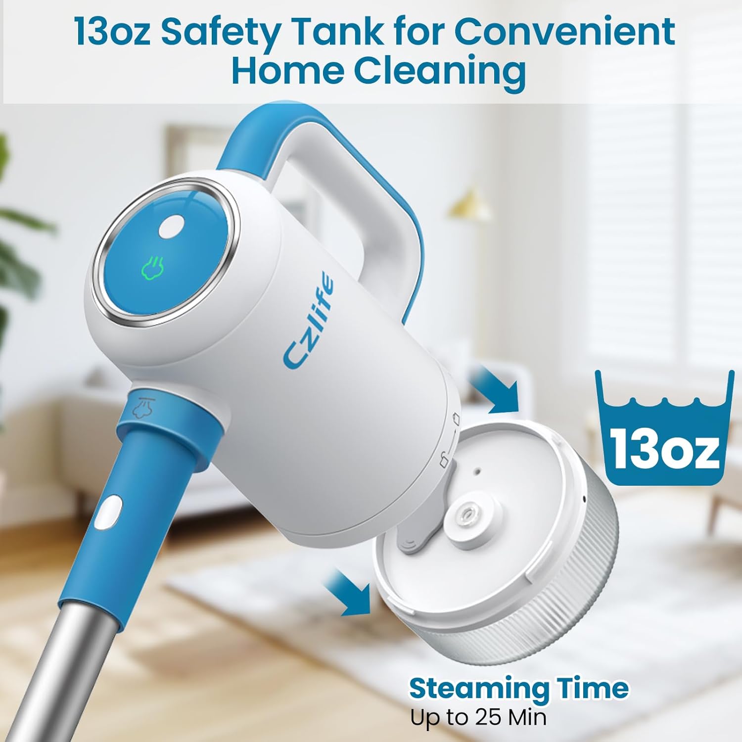 13-in-1 Steam Mop, Handheld Steam Cleaner for Home and Floor Cleaning, Floor Steamers for Hardwood and Tile with Attachments, Electric Mop for Grout Laminate Couch Clothes Carpet, Corded
