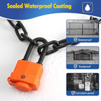 HOX 4-Pack Weather Resistant Padlocks – 40mm Laminated Steel, Chrome Plated with 2-inch Shackle, Vinyl Wrapped, Hardened Steel for Extra Security