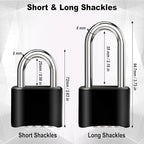 4pcs Combination Lock, 4-Digit Heavy Duty Combo Lock, Combination Padlock Outdoor Waterproof Gate Locks for Outdoor Fence, Locker, Sheds, Gym, Gate Hasps (4pcs, Short Shackle)