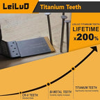 LEILUO 50 Pcs Oscillating Saw Blades Kit Extra-Long Titanium Multitool Blades for Wood Nails Drywall Universal Oscillating Tool Accessories with Storage Bag Fits DeWalt Makita Milwaukee and More