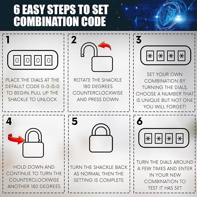 Jekosa® JKB/50 [Weatherpoof] Heavy Duty Combination Lock Outdoor - Lock with 4 Digit Code [No Key] - Ideal for Gate, Shed, Fence