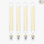 11.8IN 1000LM 2700K Soft White Light Bulbs E26 Base, T10 T9 Edison Bulbs Dimmable 8W, AC 120V 100 Watt Equal Filament Bulb, Vintage Clear Glass Long Tubular LED Bulb, UL Listed - 4Pack