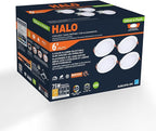 HALO HLB Recessed Lighting 6 Inch LED Canless, Ceiling and Shower Light, Dimmable w/Selectable Lumens and Color Temperatures 4-Pack- HLB6LSFS5-4PK