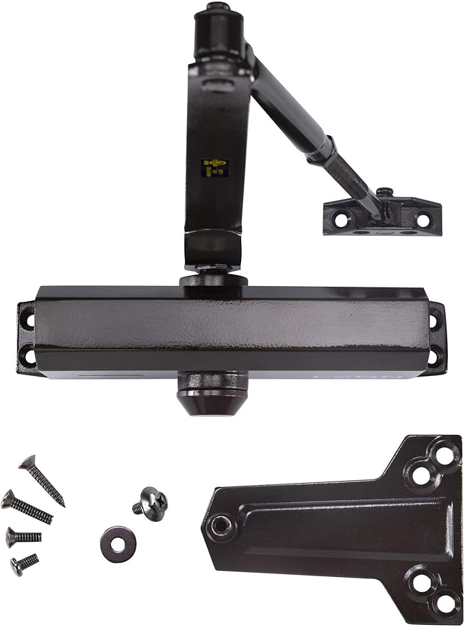 CLG HARDWARE DC6003 Medium Duty Commercial Door Closer - Surface Mounted, Automatic Door Closer, Cast Aluminum, UL 3 Hour Fire Rated, Size 3 for Residential & Light Commercial Doors- US10B Dark Bronze