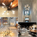 7.3 Inch E26 Led Bulb 40 watt,Dimmable Tubular Bulb 4W,2700k Warm White Edison Bulbs,T10 Long Clear Glass Light Bulb for Rustic Pendant,Industrial Pipe,Wall Sconces,Chandeliers,6 Pack