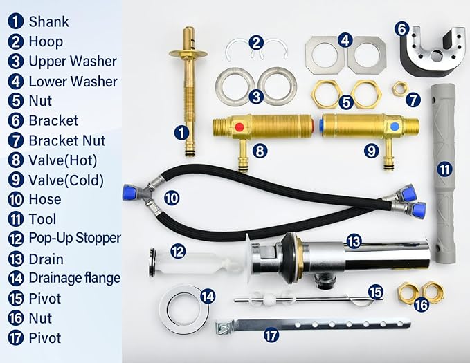 Upgraded Series Rough-In Valve with Drain Assembly,1/2-Inch IPS Connections,Compatible with Moen Widespread Bathroom Sink Faucet,S9000-series,Brass Construction