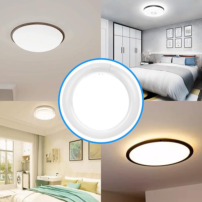 T9 Round Fluorescent Circline Lamp 22 Watts - G10Q 4-Pin Base - Ceiling Light Bulb with 4100K Cool White – 1250 Lumens