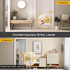 EHOMEWARE 10 Pack Gold Door Handles, Entry Door Levers with Keys, Not Keyed Alike - Interior Door Lever Door Handle with Modern Contemporary Design for Home Bedroom or Living Room