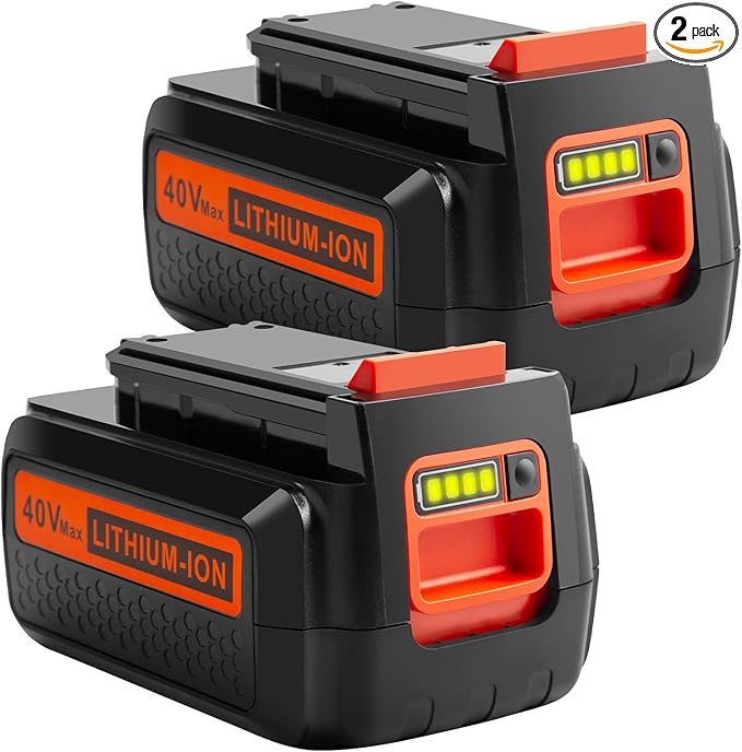 ARyee 3.0Ah 40V MAX LBX2040 Battery Replacement for Black and Decker LBXR36 LBXR2036 LST540 LCS1240 LBX1540 LST136W 36V/40V Cordless Power Tool Lithium Battery, 2 Pack