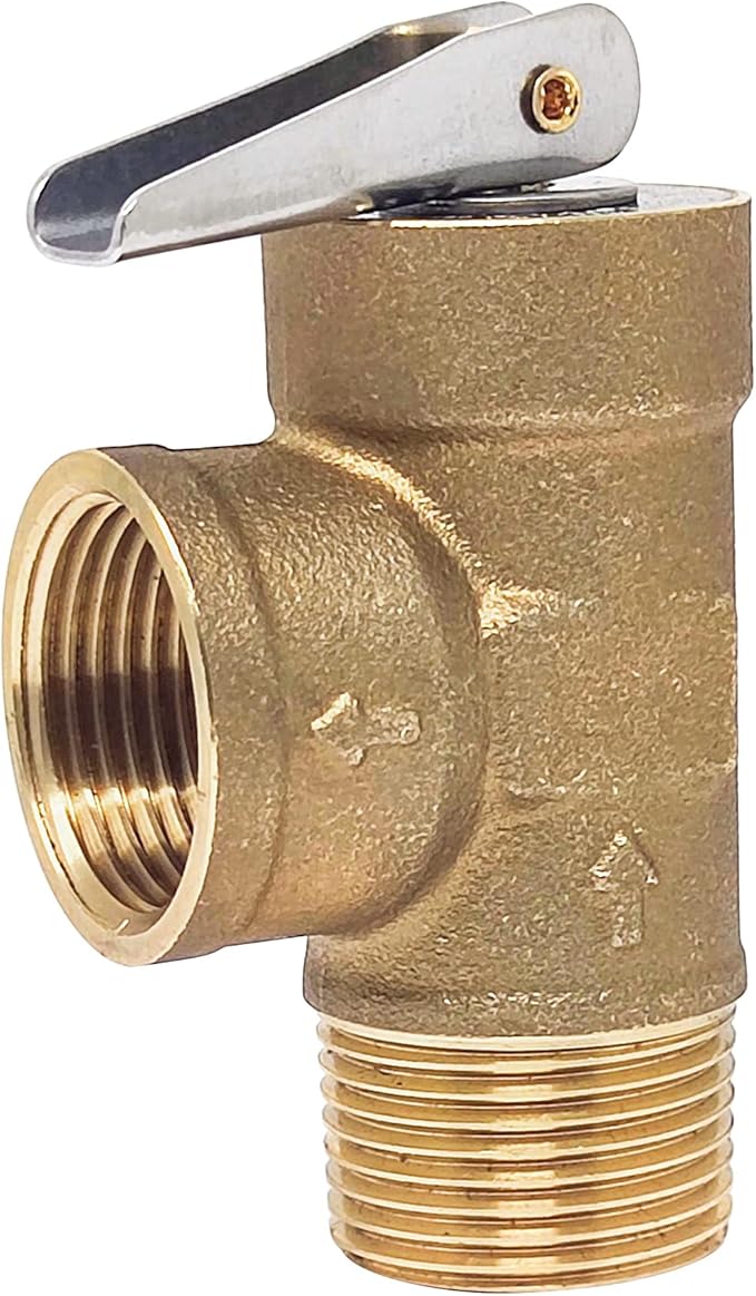 3/4 inch IPS Isolator Tankless Water Heater Service Valve Kit – 3/4'' FNPT X FNPT Thread Brass Isolation Set with Pressure Relief Valve | Pipe Fittings, Supplies & Spare Parts