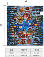 Giwawa Stained Glass Santa Claus Mailbox Cover Magnetic Standard Size 18 x 21 Holiday Mailbox Xmas Decorations Winter Reindeer