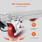 VEVOR Hydraulic Lift Table Cart, 500lbs Load Capacity 28.5 Inch Lifting Height, Manual Single Scissor Lift Table with 4 Wheels and Non-Slip Pad, Hydraulic Scissor Cart for Material Handling, Gray