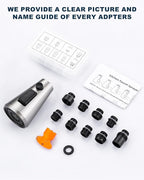 ALEASHA Pull Down Spray Head for Kitchen Faucet,3-Function Sink Spray Nozzle with 9 Adapters,Kitchen Faucet Head Replacement Compatible with Moen,American Standard Faucets,Brushed Nickel